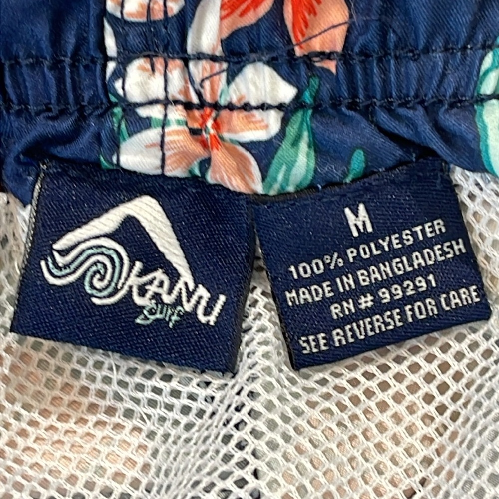 KANU SURF SIZE M Tropical Blue Floral Men's Swim Shorts - Picture 5 of 6